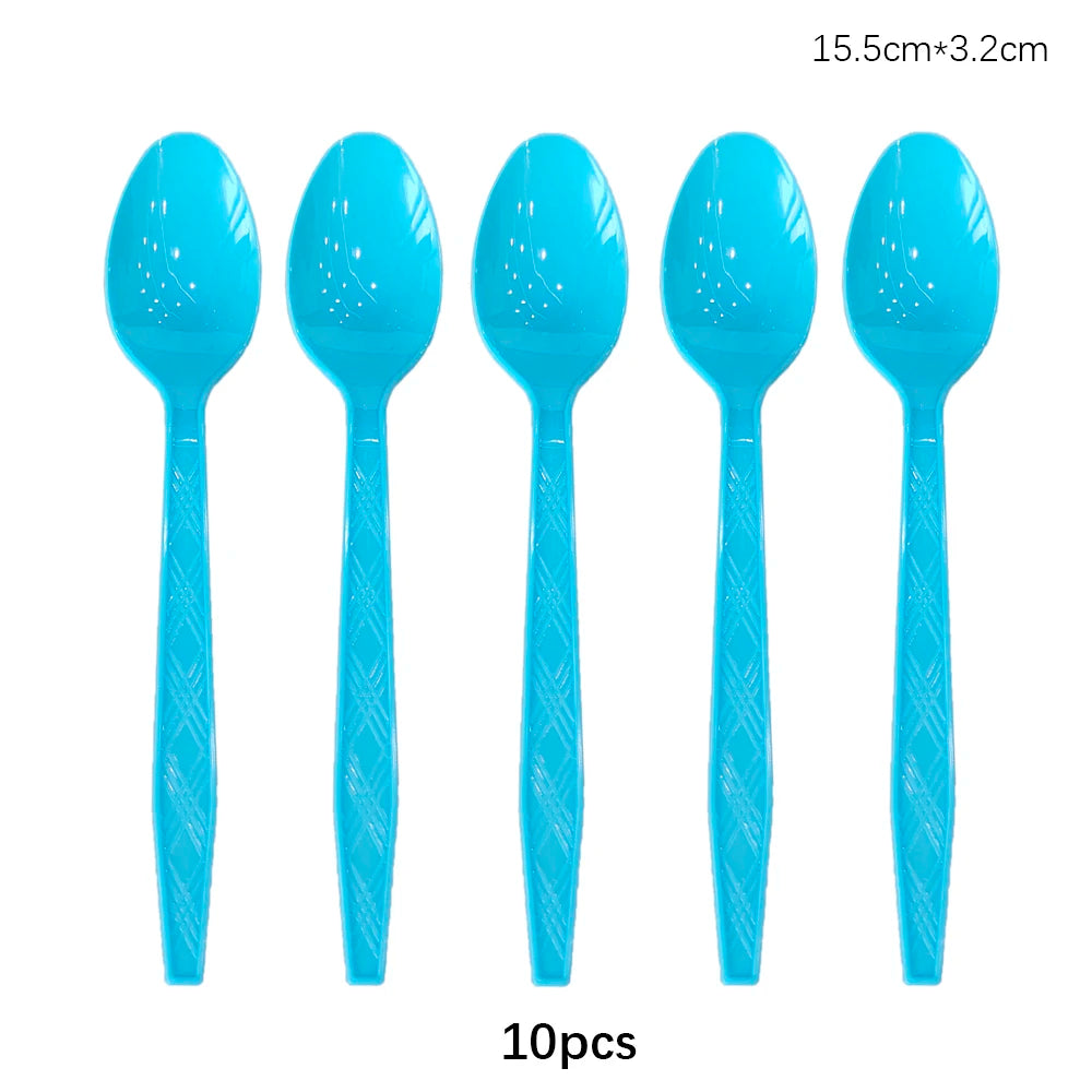 Disposable Cutlery Set – Colorful Knife, Fork & Spoon for Parties, Weddings & Events