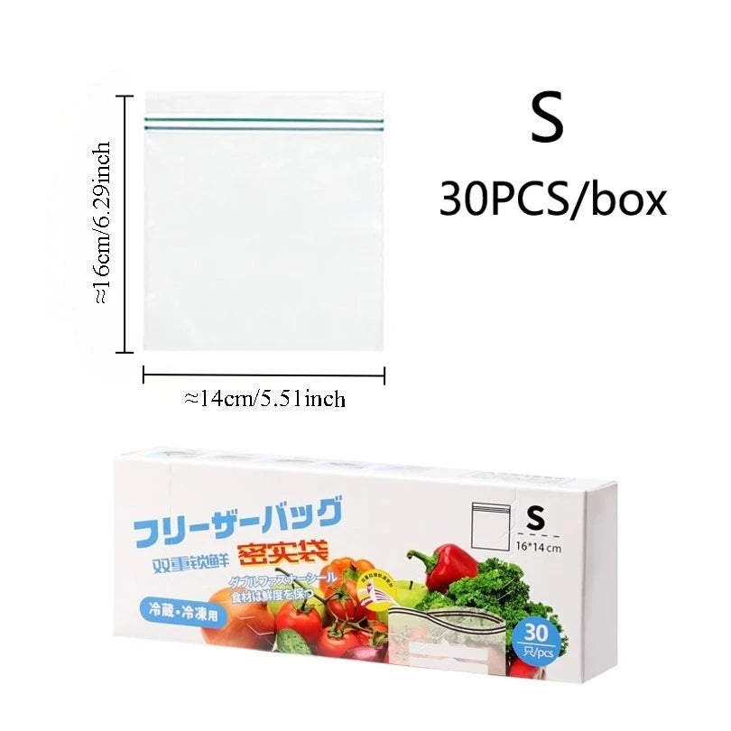 Sealed Food Storage Bags – PE Ziplock Bags for Vegetables, Fruits & Fridge Organization