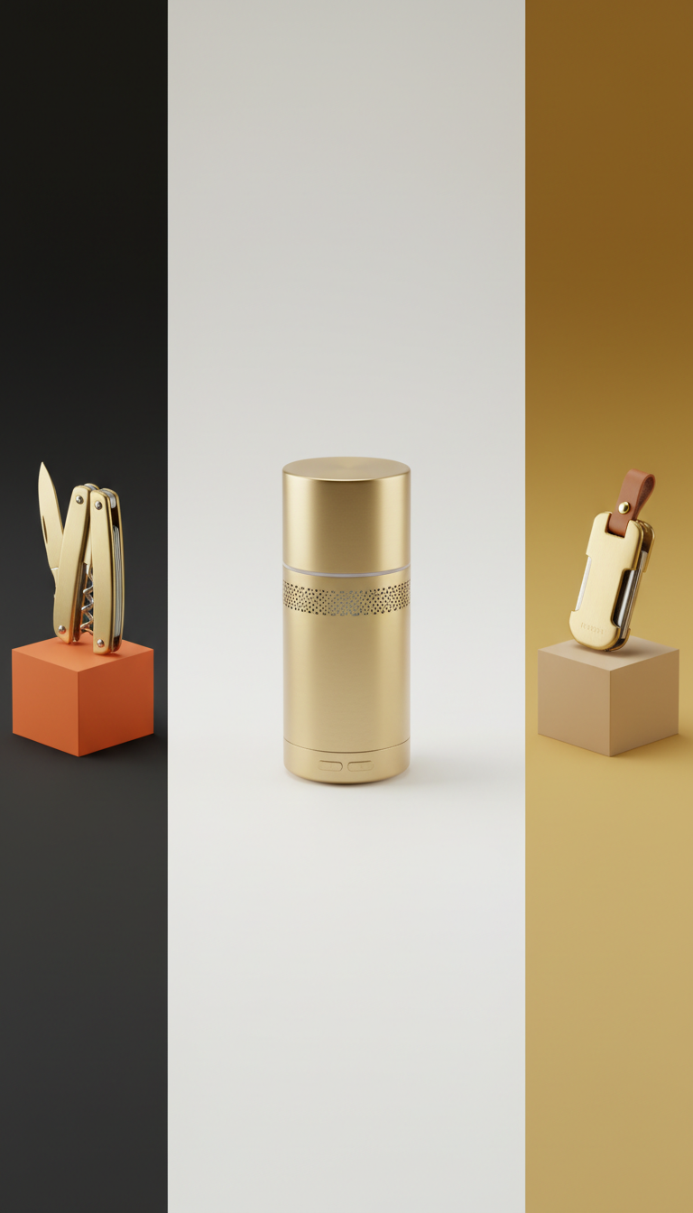Brushed brass wireless charging pad
