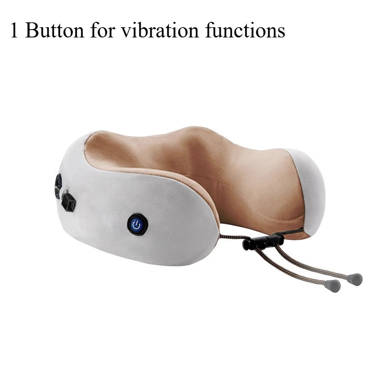 U-shaped Neck Massage Pillow Rubbing Heating Vibration Kneading Electric Neck and Shoulder Massage Protection Relaxing Massager