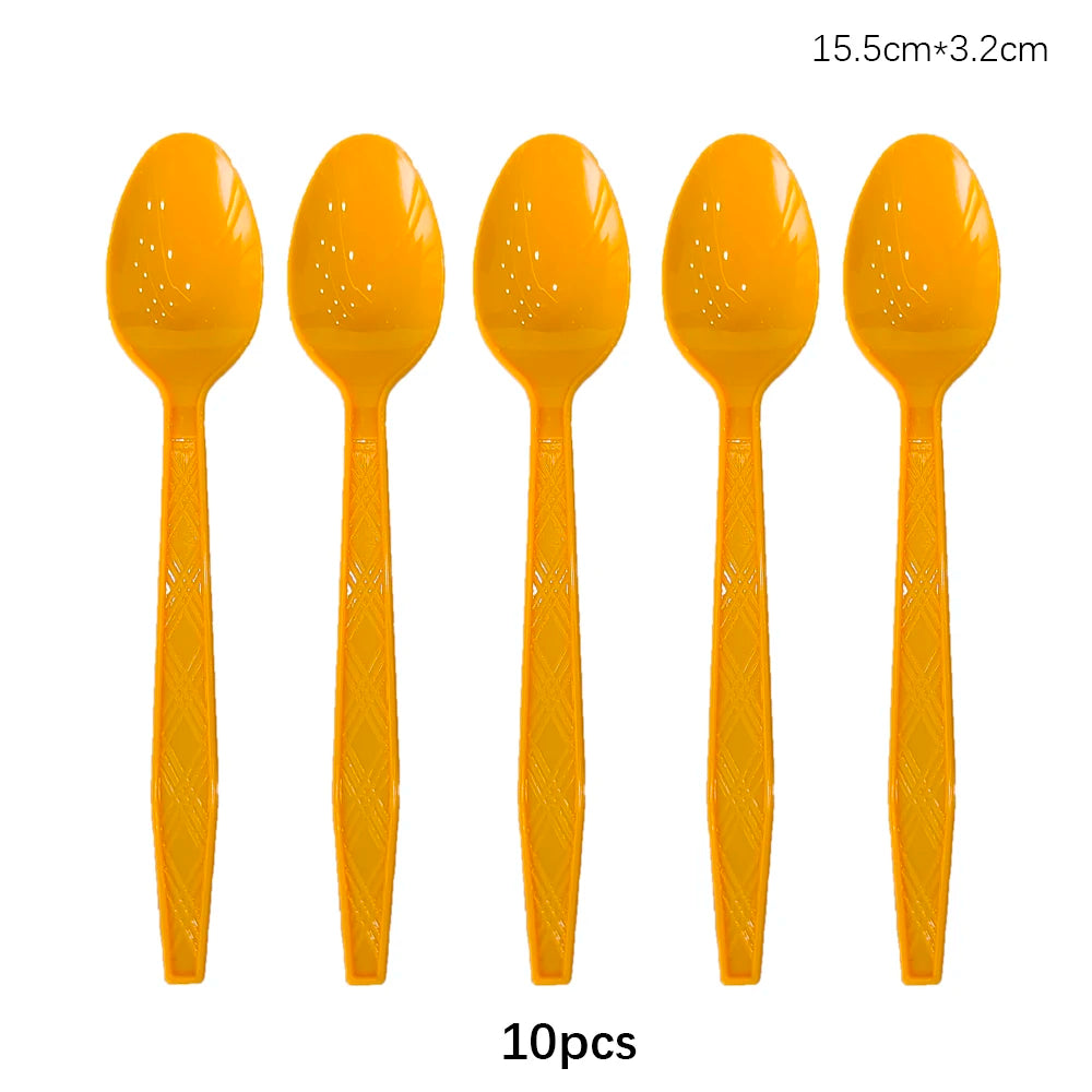 Disposable Cutlery Set – Colorful Knife, Fork & Spoon for Parties, Weddings & Events