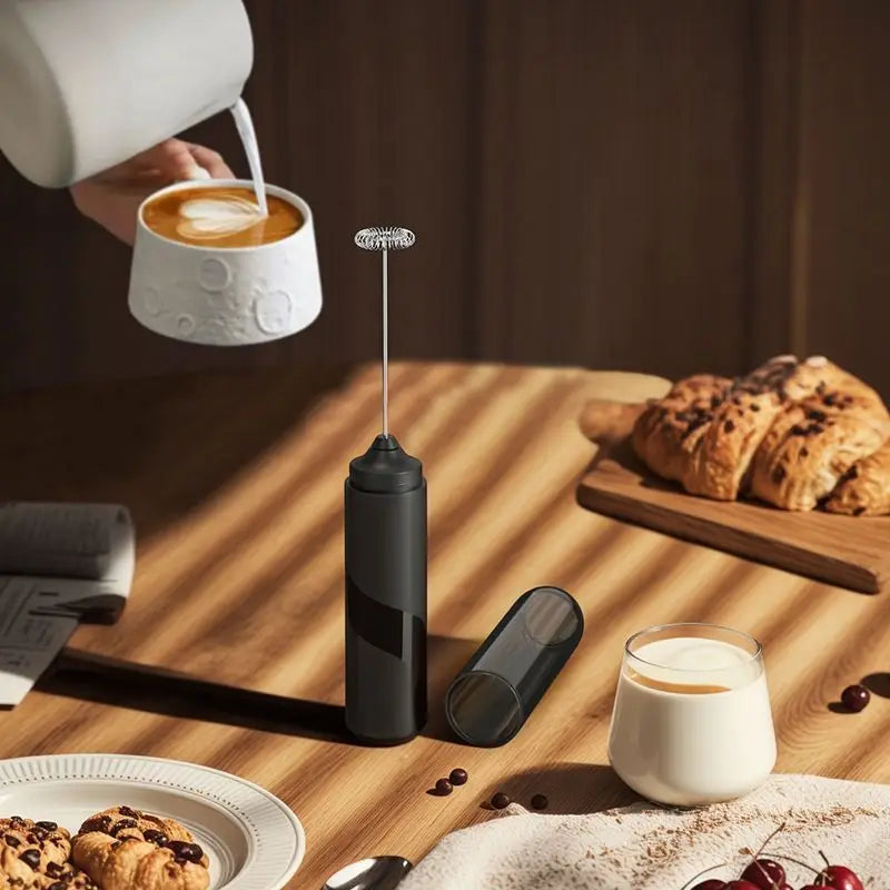 1 set of AA battery powered electric milk frother, milk frother, coffee mixer, portable jam maker, cake cream mixer