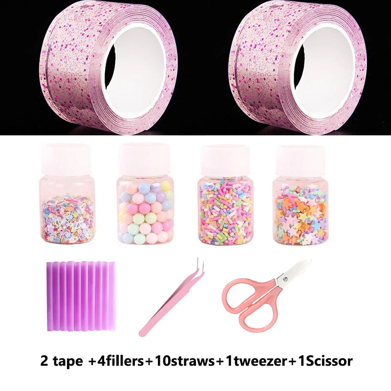 DIY Nano Bubble Tape Kit – Creative Stress Relief Toy with Accessories for Kids & Teens