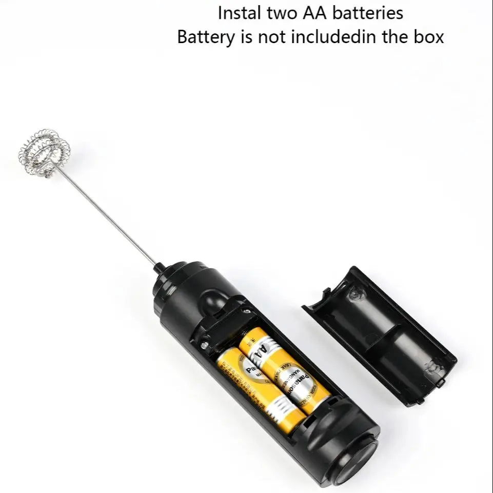 1 set of AA battery powered electric milk frother, milk frother, coffee mixer, portable jam maker, cake cream mixer