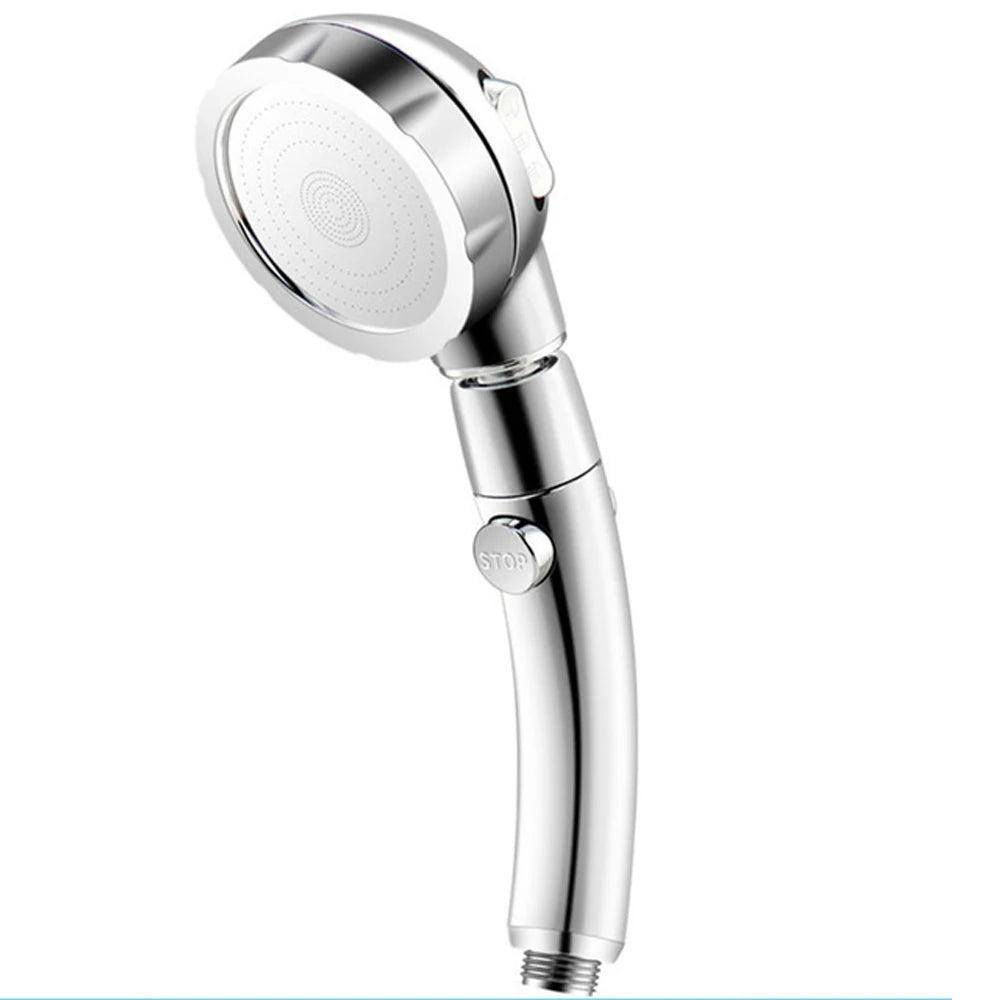 High Pressure Shower Head – 3 Spray Modes, Water Saving, with Hose & Holder (Gold/Silver)