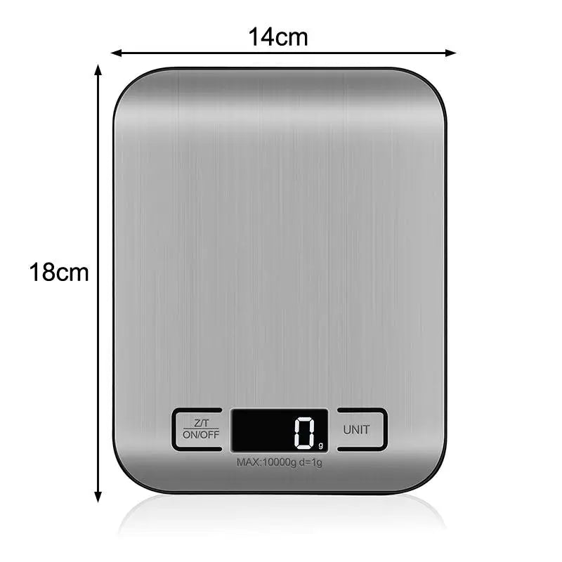 NEW!Digital Kitchen Scale LED Display Stainless Steel Panel Electronic Scales Home Jewelry Food Snacks Weighing Baking Tools