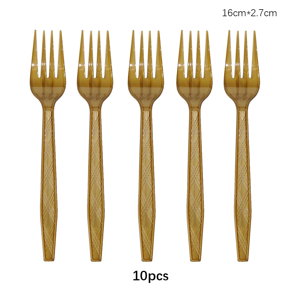 Disposable Cutlery Set – Colorful Knife, Fork & Spoon for Parties, Weddings & Events