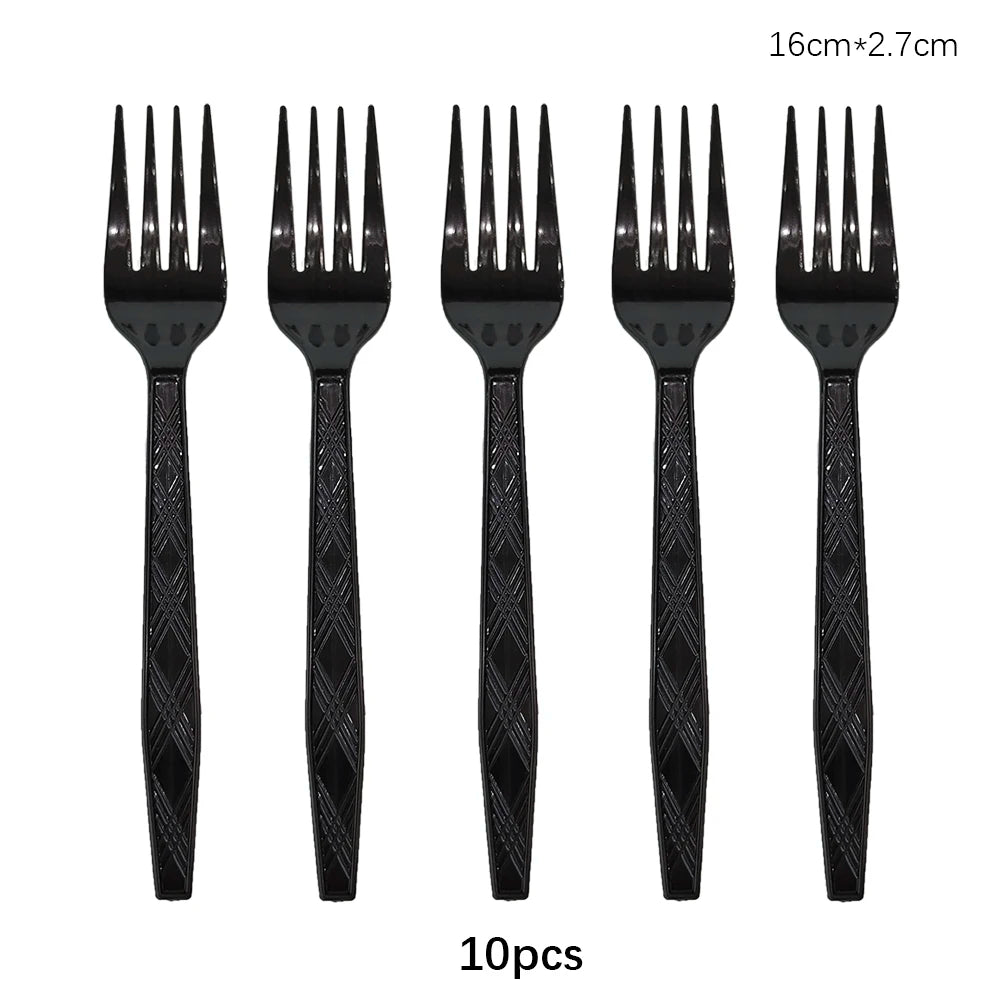 Disposable Cutlery Set – Colorful Knife, Fork & Spoon for Parties, Weddings & Events