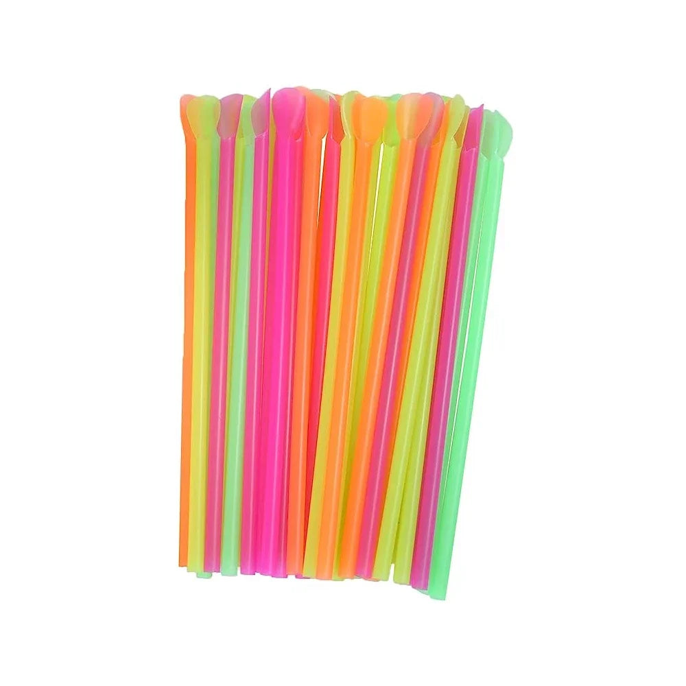 Colorful Spoon Straws – Perfect for Milkshakes, Smoothies & Party Drinks
