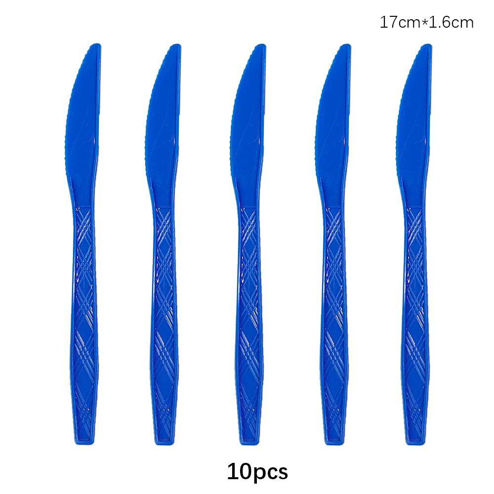 Disposable Cutlery Set – Colorful Knife, Fork & Spoon for Parties, Weddings & Events