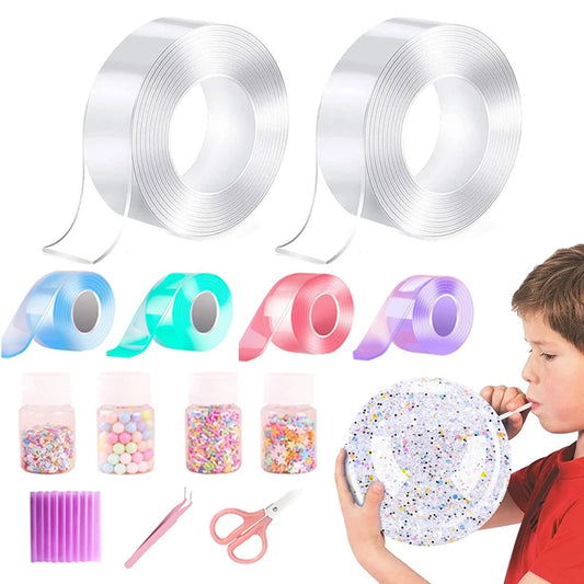 DIY Nano Bubble Tape Kit – Creative Stress Relief Toy with Accessories for Kids & Teens
