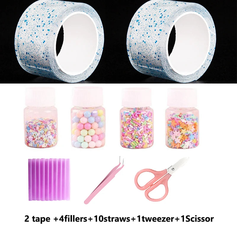 DIY Nano Bubble Tape Kit – Creative Stress Relief Toy with Accessories for Kids & Teens