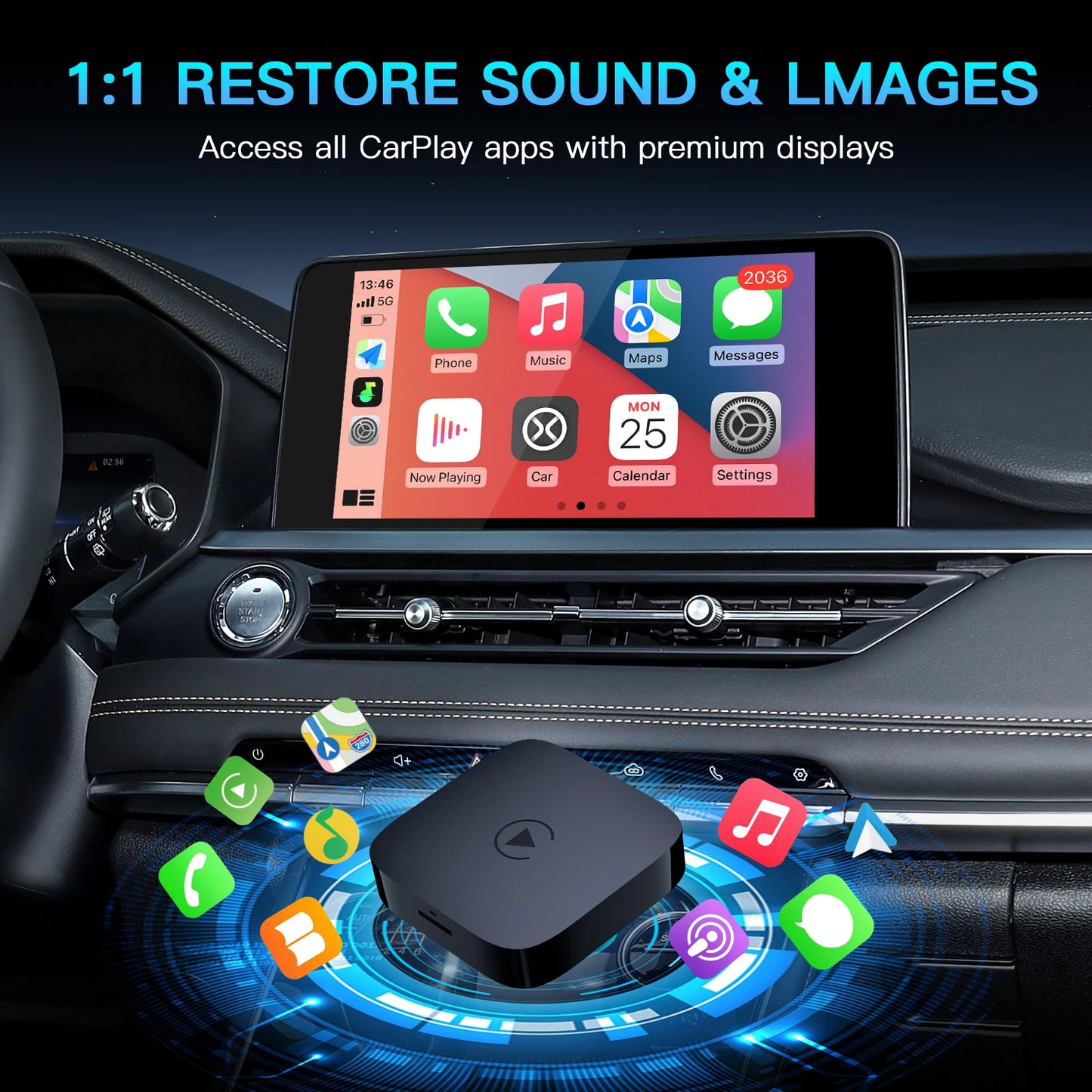 Wireless CarPlay & Android Auto Adapter for Geely – USB Plug & Play for Tugella, Monjaro, Atlas Pro & More