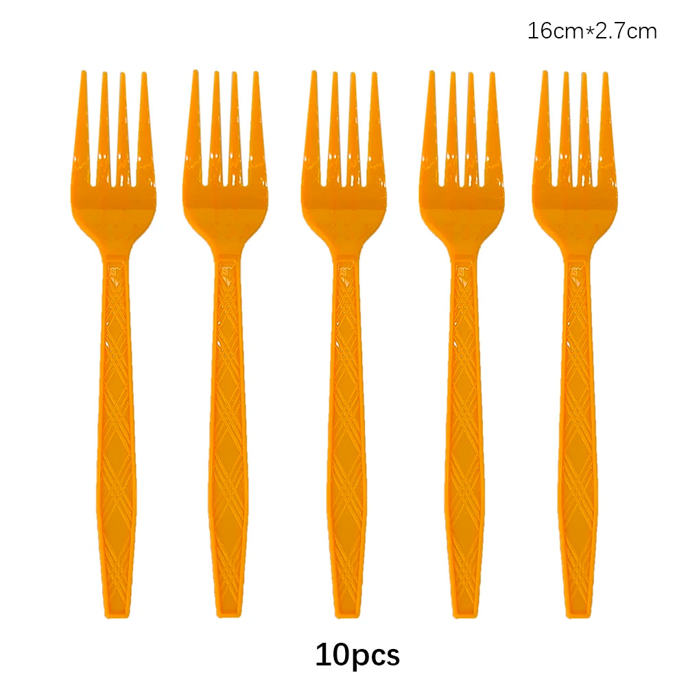 Disposable Cutlery Set – Colorful Knife, Fork & Spoon for Parties, Weddings & Events