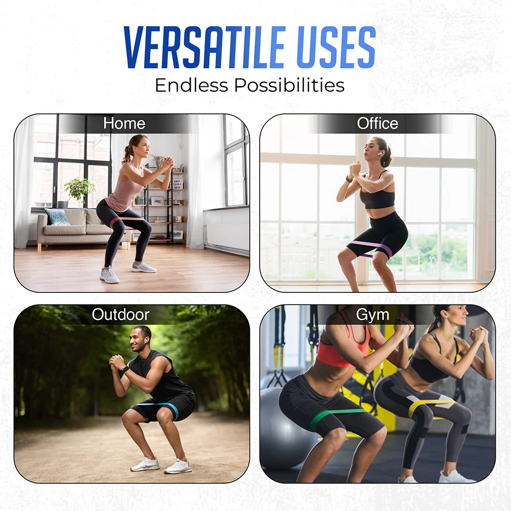 TPE Resistance Bands Set – 5 Levels for Strength Training, Yoga & Home Workouts