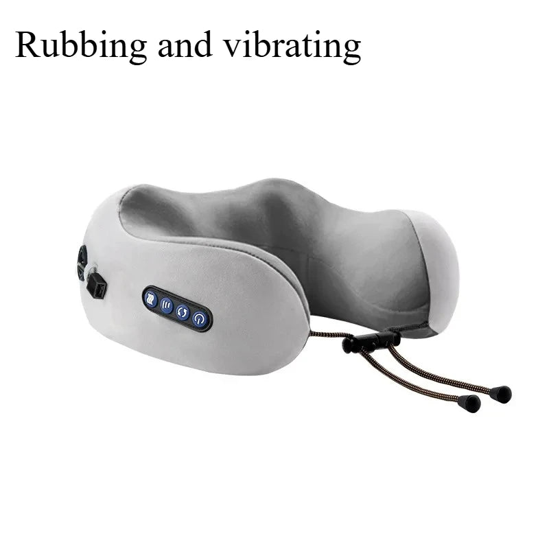 U-shaped Neck Massage Pillow Rubbing Heating Vibration Kneading Electric Neck and Shoulder Massage Protection Relaxing Massager