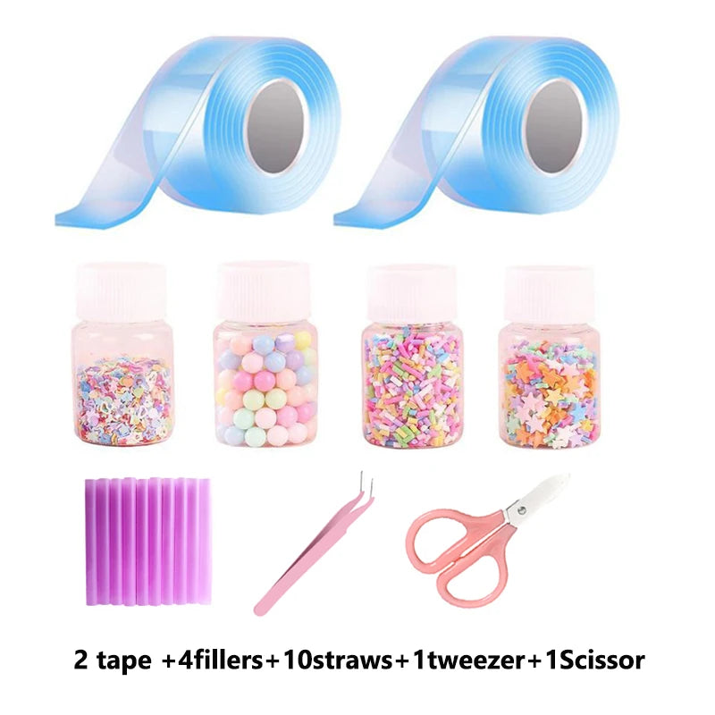 DIY Nano Bubble Tape Kit – Creative Stress Relief Toy with Accessories for Kids & Teens