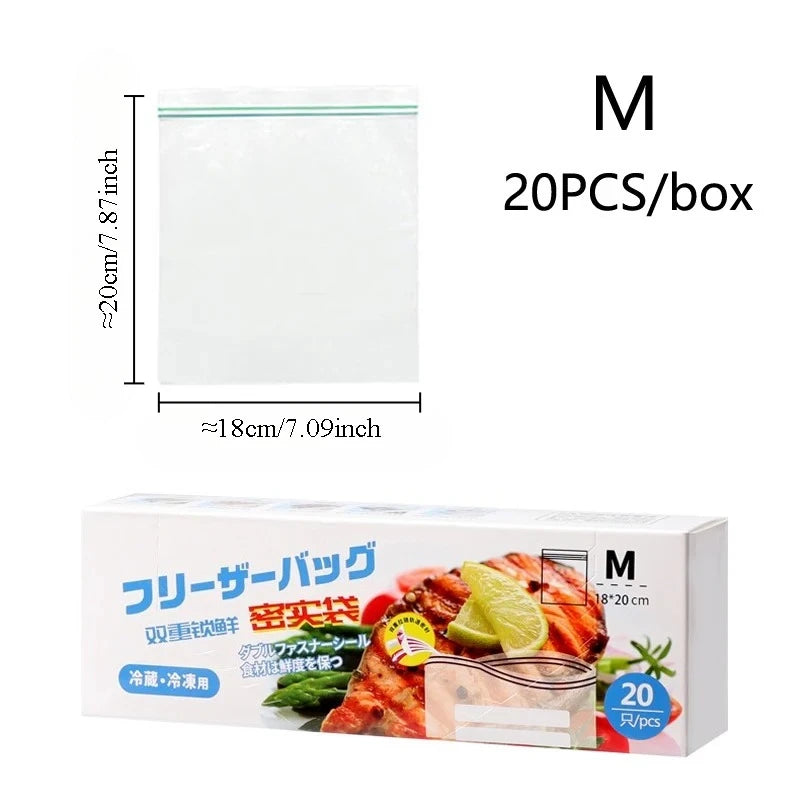 Sealed Food Storage Bags – PE Ziplock Bags for Vegetables, Fruits & Fridge Organization