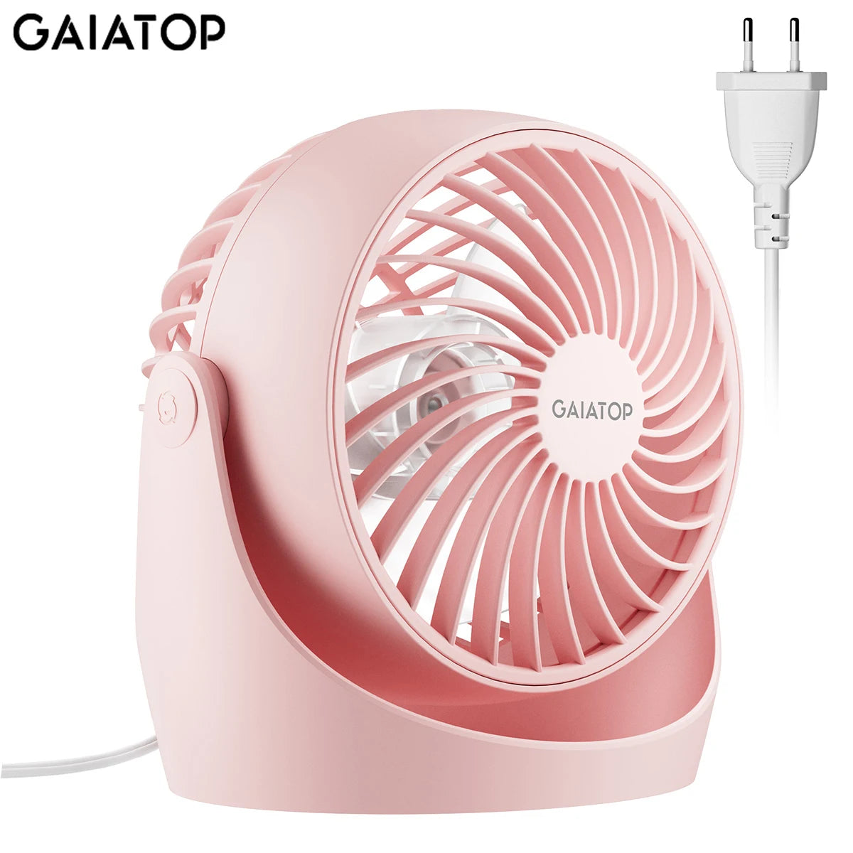 Gaiatop 5-Inch Portable Desk Fan – 360° Adjustable, 3 Speeds, Air Circulator for Home & Dorm