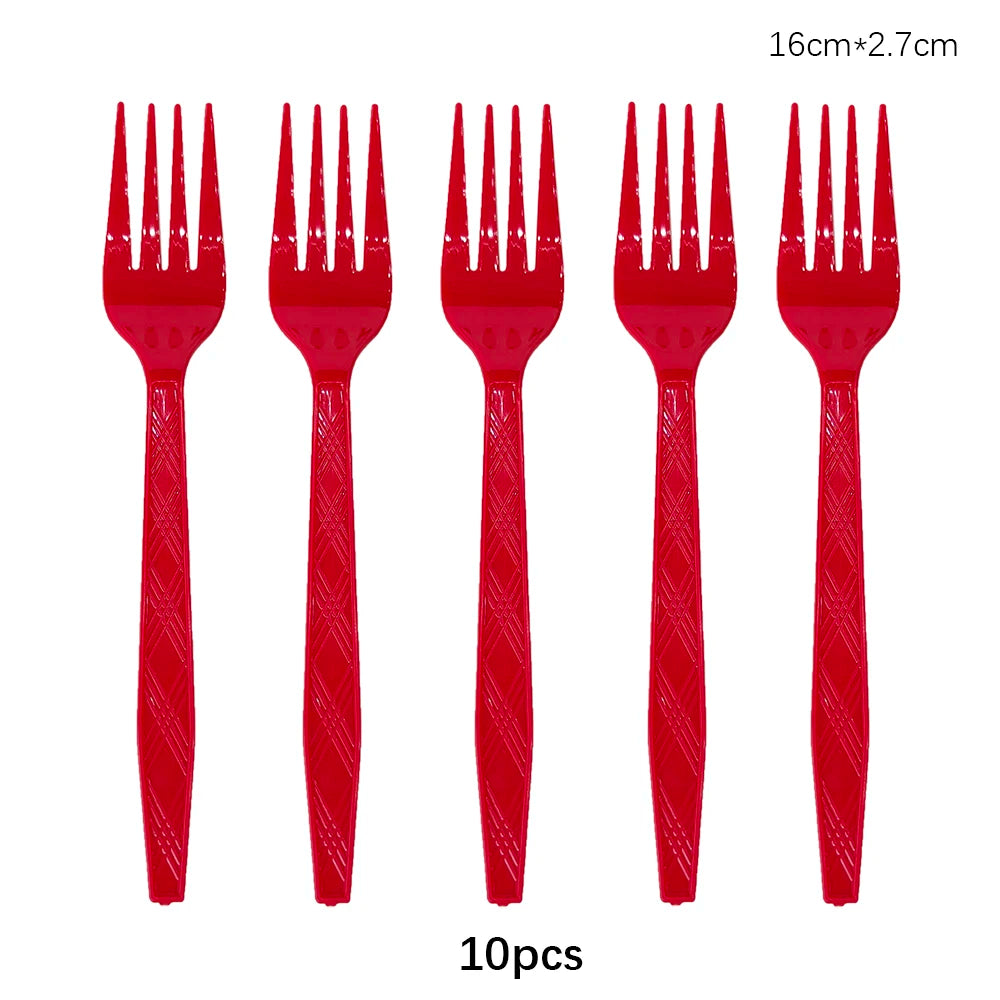 Disposable Cutlery Set – Colorful Knife, Fork & Spoon for Parties, Weddings & Events