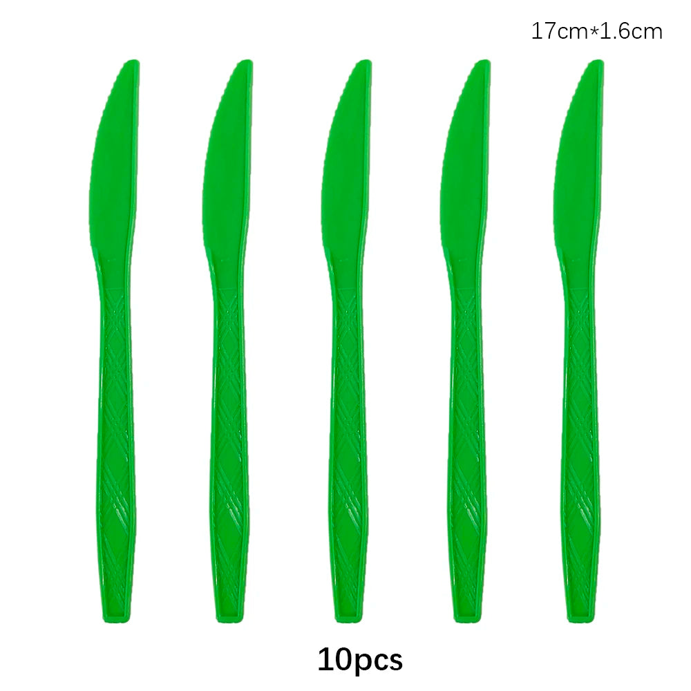 Disposable Cutlery Set – Colorful Knife, Fork & Spoon for Parties, Weddings & Events