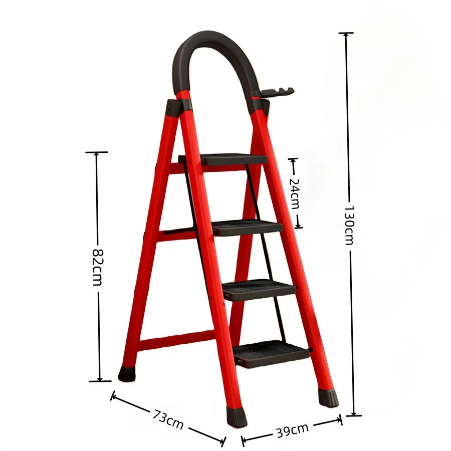 Heavy-Duty Folding Step Ladder – Anti-Slip Portable Multi-Purpose Climbing Ladder (3–6 Steps)