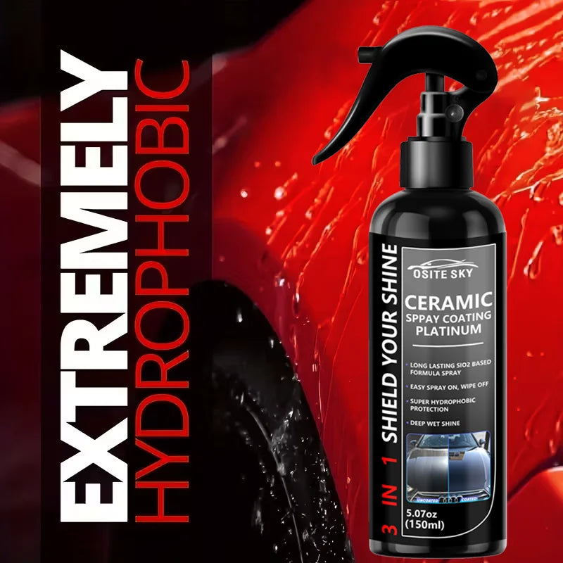 Sopami 3-in-1 Nano Ceramic Car Coating Spray – Scratch-Resistant Gloss & Paint Protection
