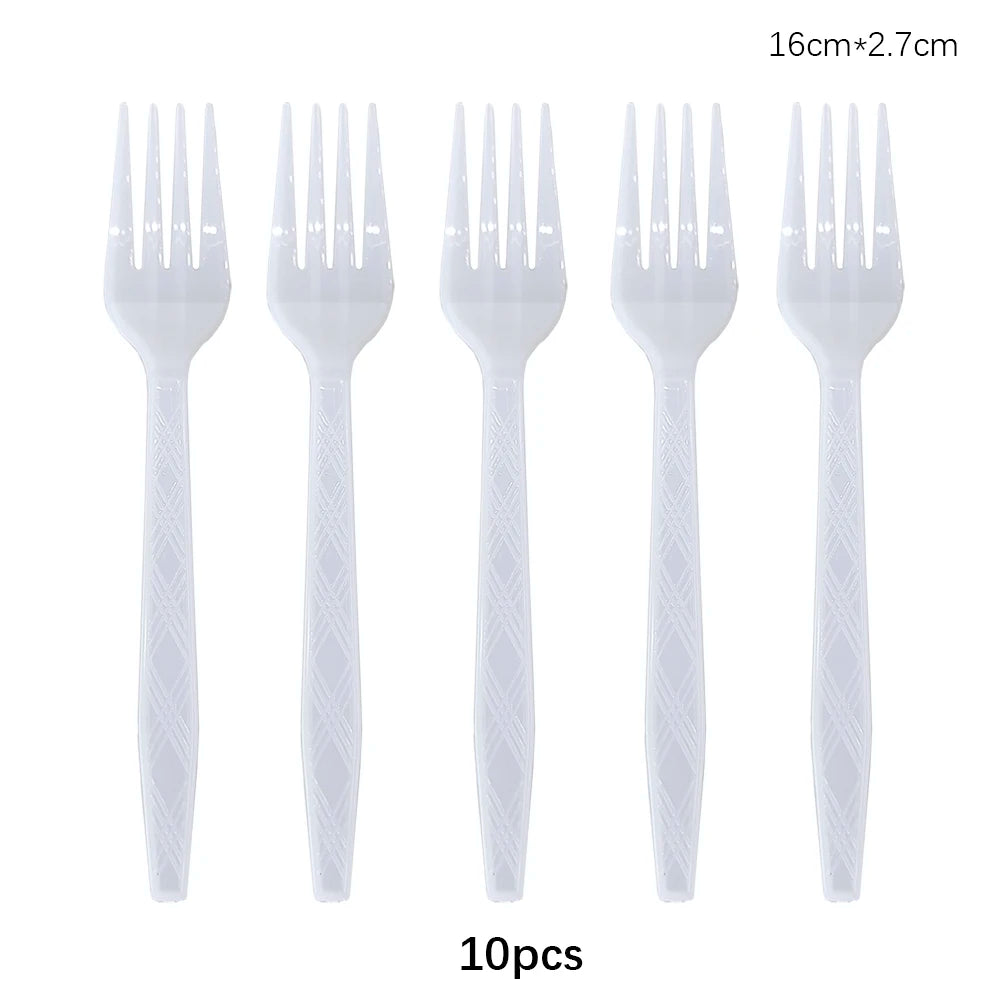 Disposable Cutlery Set – Colorful Knife, Fork & Spoon for Parties, Weddings & Events