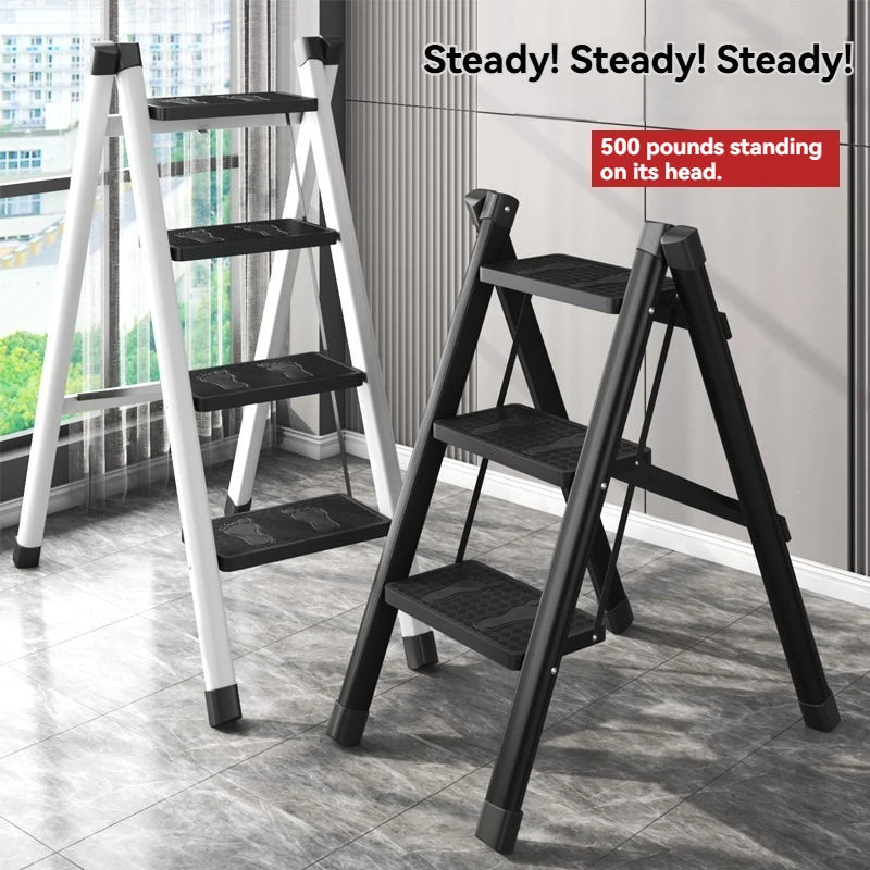 Heavy-Duty Folding Step Ladder – Anti-Slip Portable Multi-Purpose Climbing Ladder (3–6 Steps)