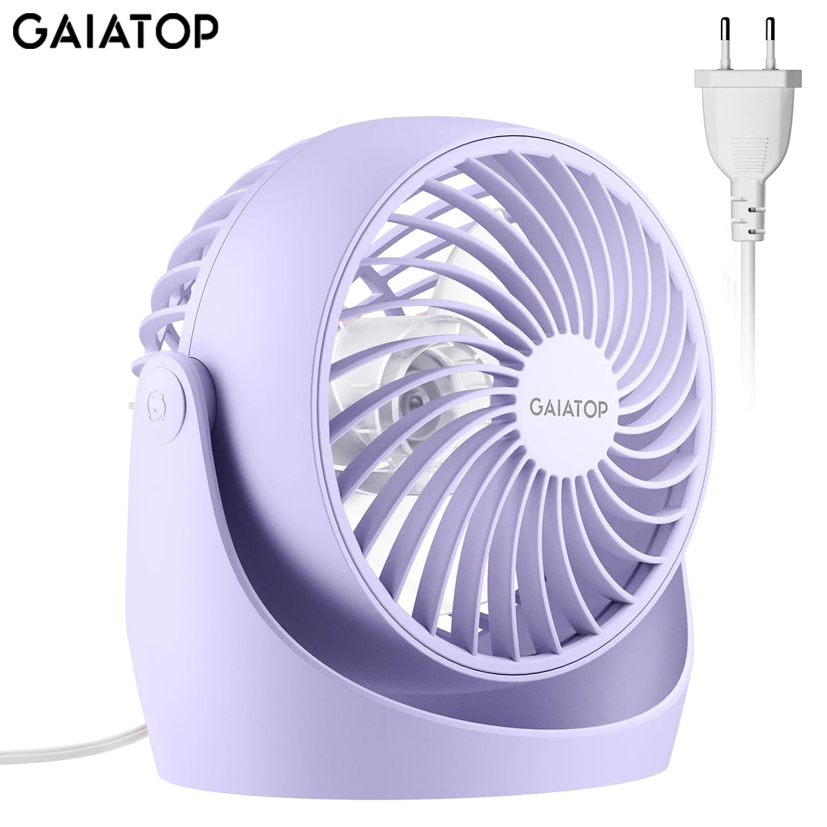 Gaiatop 5-Inch Portable Desk Fan – 360° Adjustable, 3 Speeds, Air Circulator for Home & Dorm