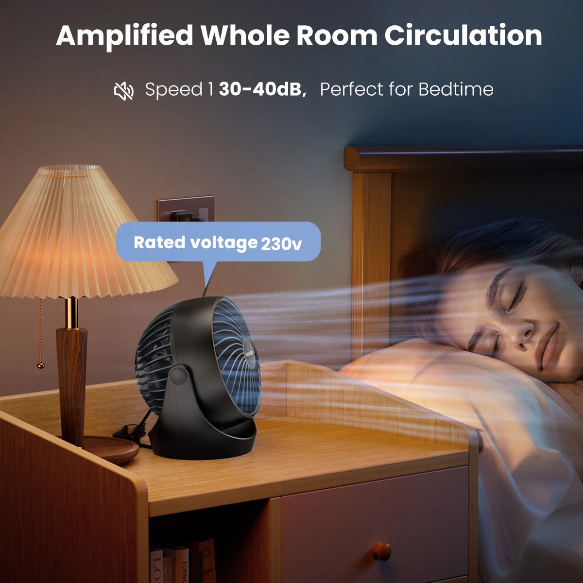 Gaiatop 5-Inch Portable Desk Fan – 360° Adjustable, 3 Speeds, Air Circulator for Home & Dorm