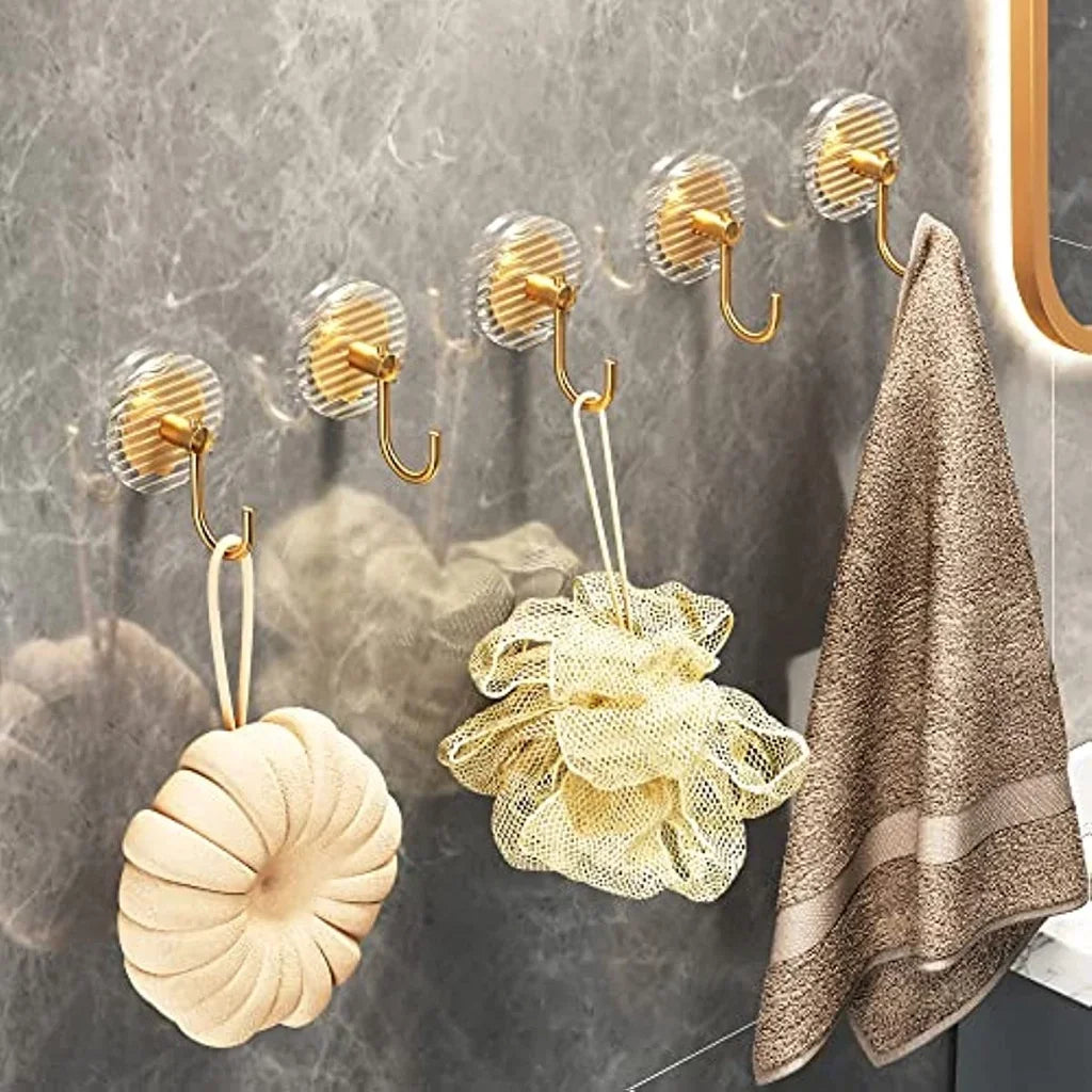 2/4/8/10PCS Acrylic Hanging Hook Adhesive Wall Sticker Hooks Towel Coat Key Hangers Bathroom Kitchen Storage Accessories