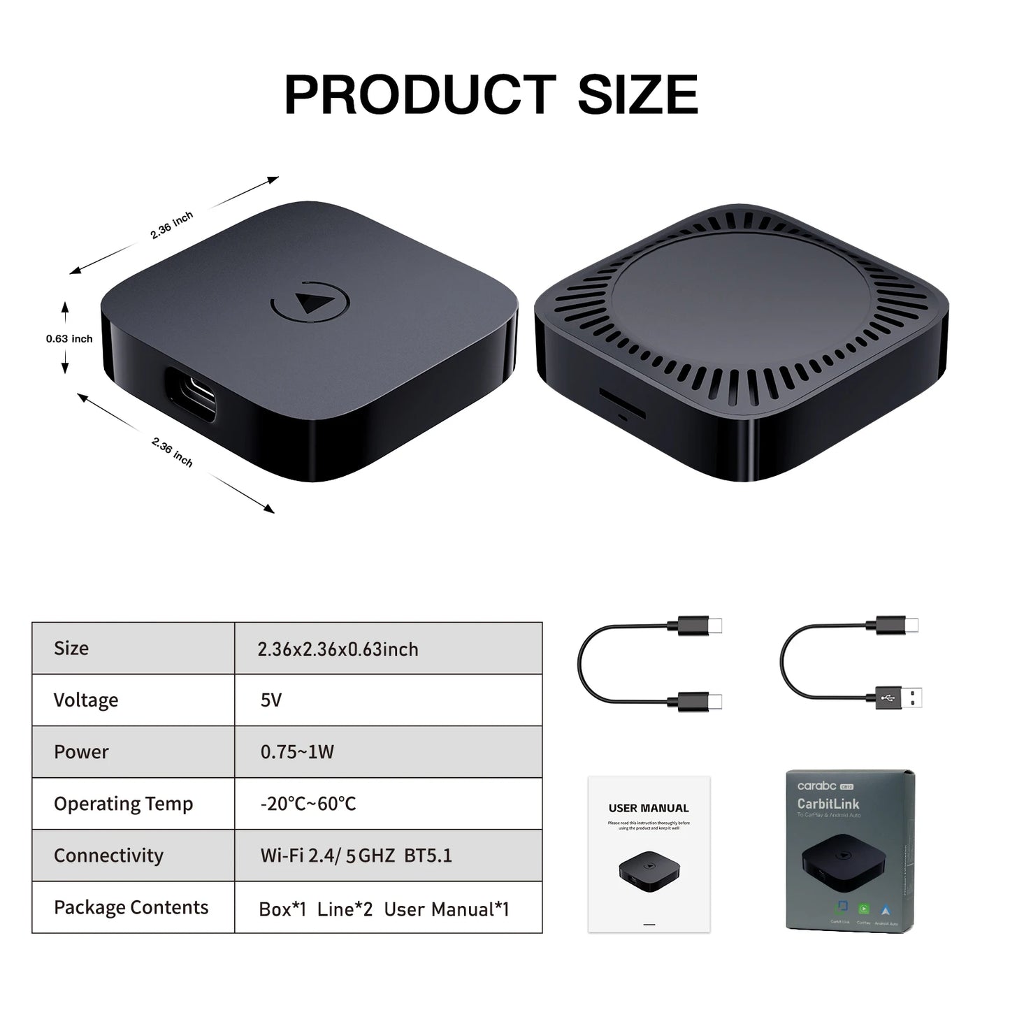 Wireless CarPlay & Android Auto Adapter for Geely – USB Plug & Play for Tugella, Monjaro, Atlas Pro & More