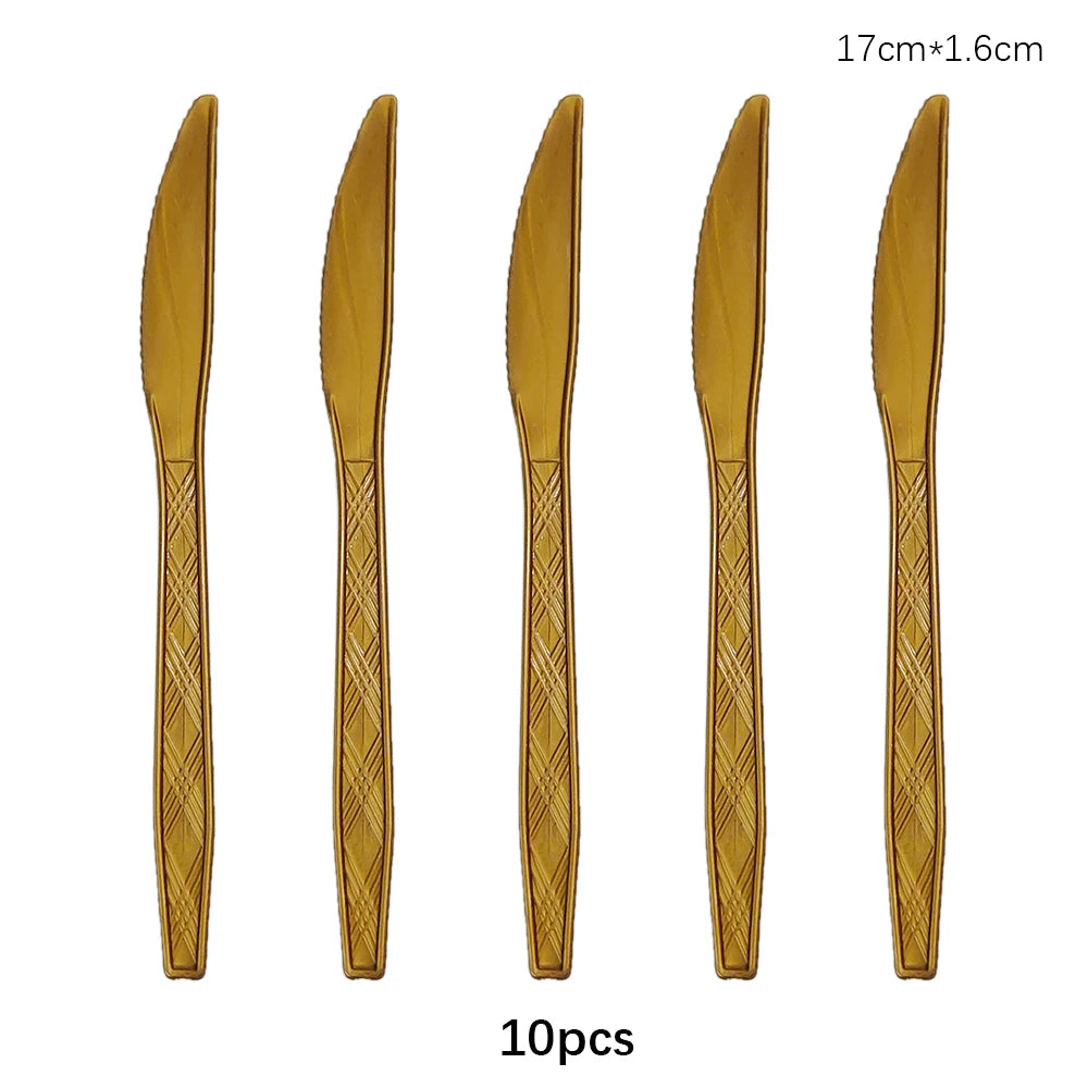 Disposable Cutlery Set – Colorful Knife, Fork & Spoon for Parties, Weddings & Events