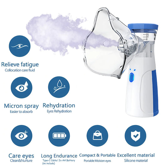 Portable Mini Nebulizer – 3-Level Nano Spray Inhaler for Adults & Kids, Compact & Quiet