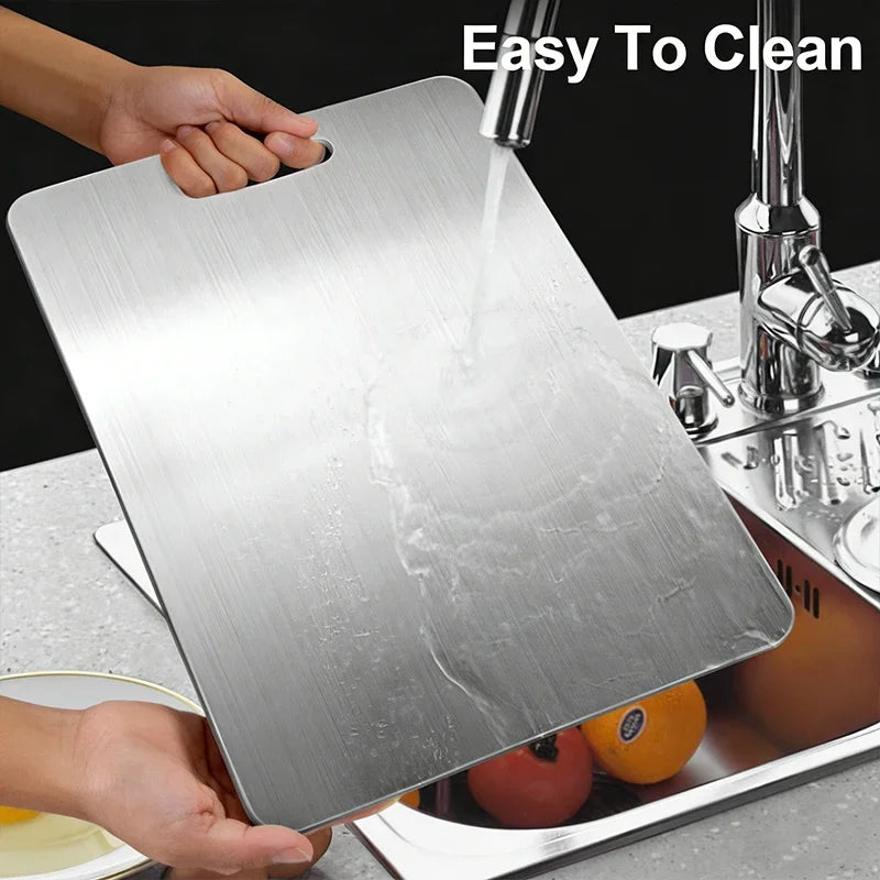 316 Stainless Steel Cutting Board – Double-Sided, Food-Grade & Antibacterial