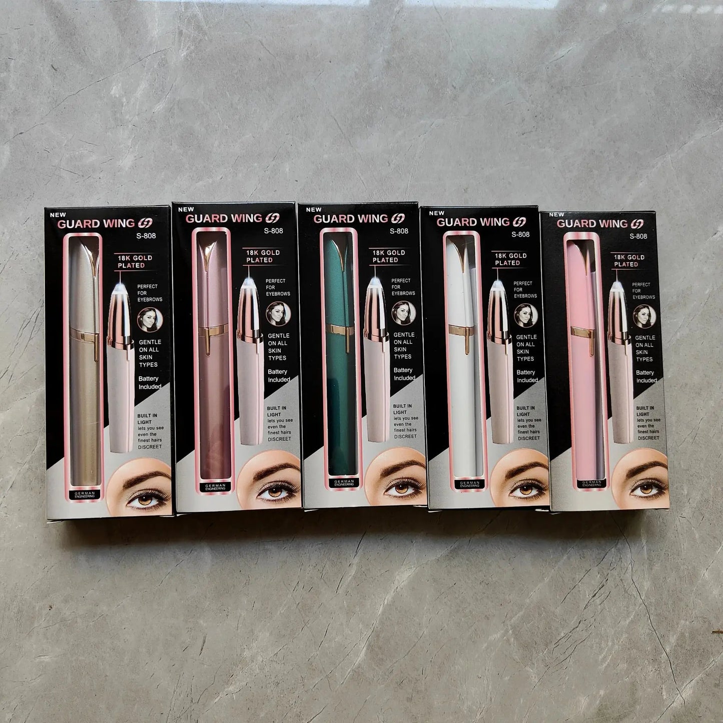 Womens Electric Eyebrow Trimmer Eye Brow Shaper Pencil Face Hair Remover for Women Automatic Eyebrow Shavers Pocketknife
