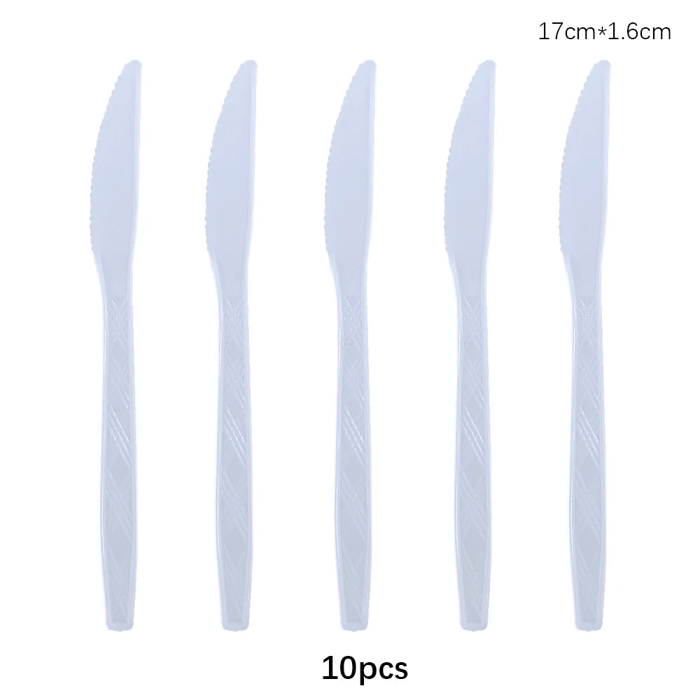 Disposable Cutlery Set – Colorful Knife, Fork & Spoon for Parties, Weddings & Events