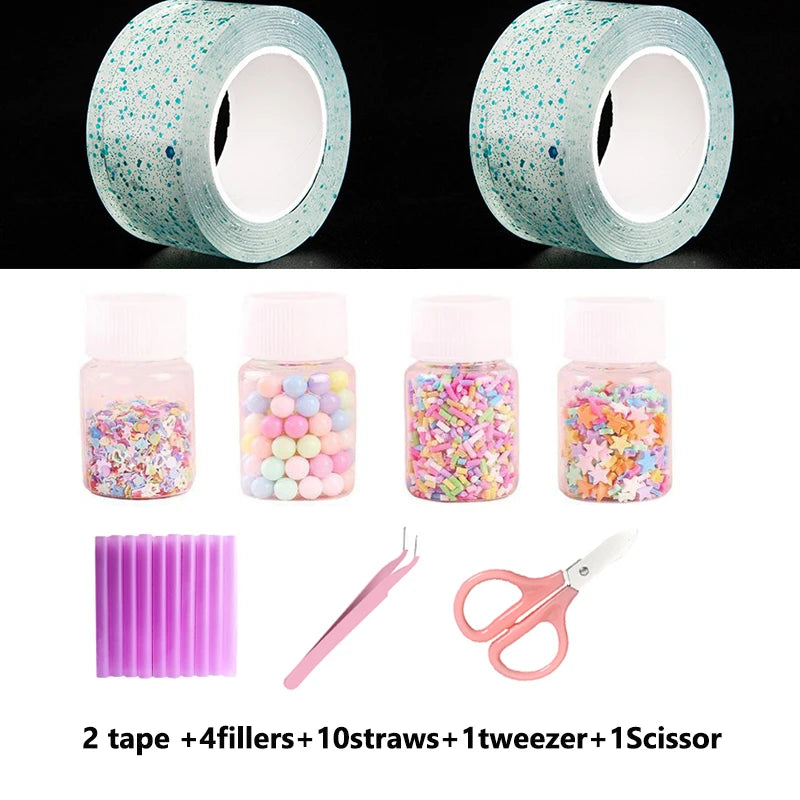 DIY Nano Bubble Tape Kit – Creative Stress Relief Toy with Accessories for Kids & Teens