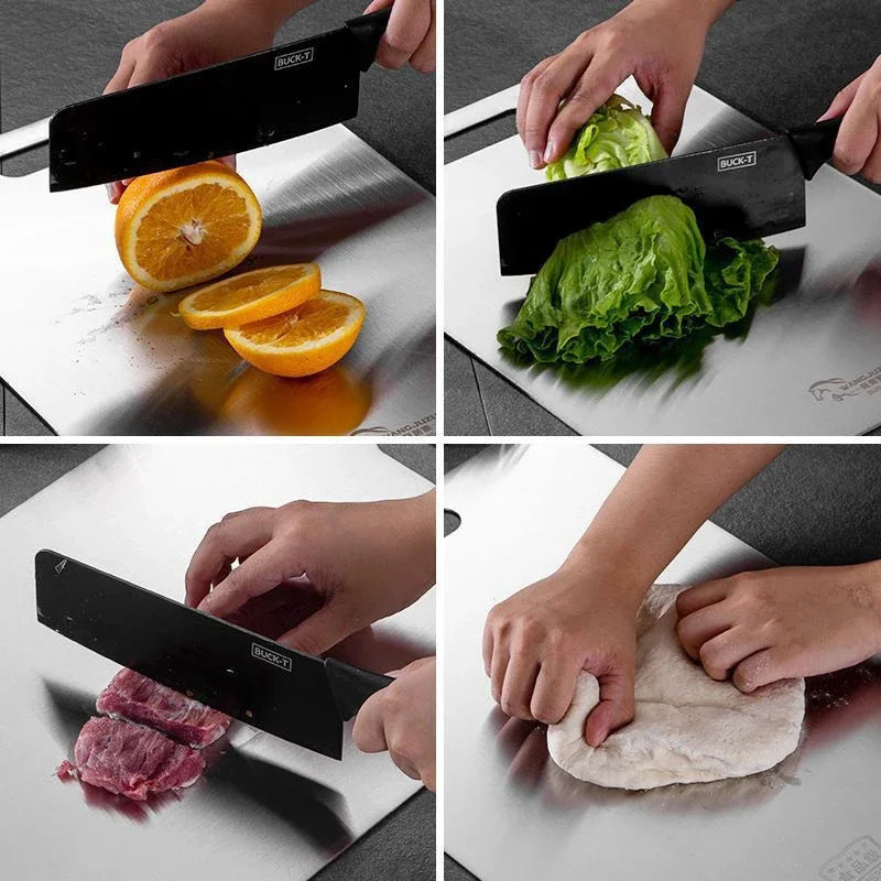 316 Stainless Steel Cutting Board – Double-Sided, Food-Grade & Antibacterial