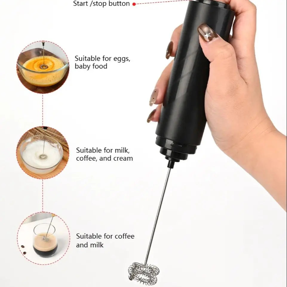 1 set of AA battery powered electric milk frother, milk frother, coffee mixer, portable jam maker, cake cream mixer