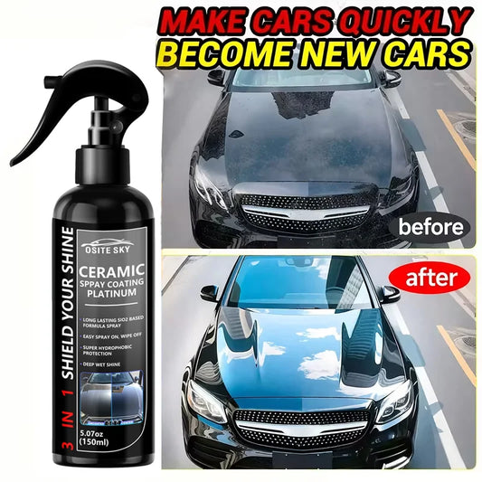 Sopami 3-in-1 Nano Ceramic Car Coating Spray – Scratch-Resistant Gloss & Paint Protection