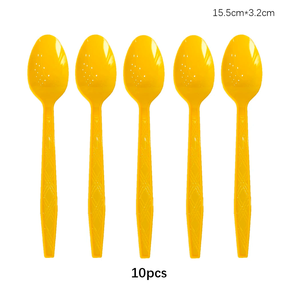 Disposable Cutlery Set – Colorful Knife, Fork & Spoon for Parties, Weddings & Events