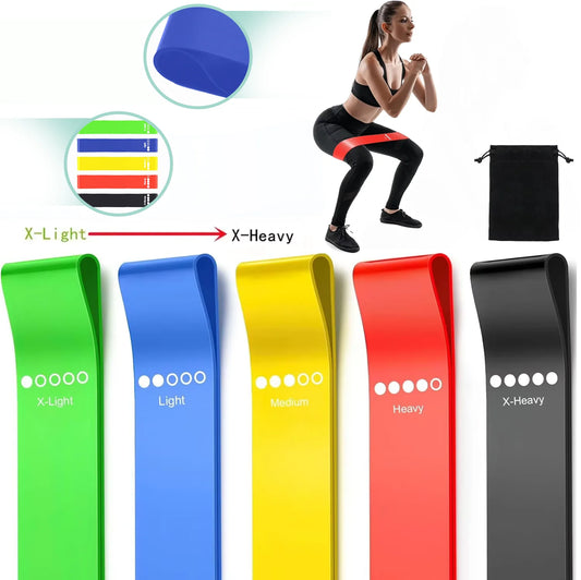 TPE Resistance Bands Set – 5 Levels for Strength Training, Yoga & Home Workouts
