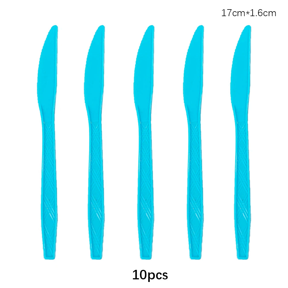 Disposable Cutlery Set – Colorful Knife, Fork & Spoon for Parties, Weddings & Events