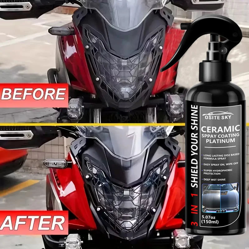 Sopami 3-in-1 Nano Ceramic Car Coating Spray – Scratch-Resistant Gloss & Paint Protection