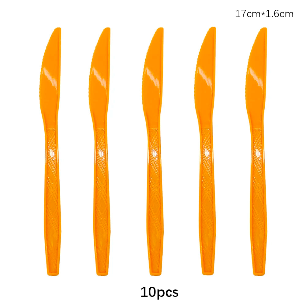 Disposable Cutlery Set – Colorful Knife, Fork & Spoon for Parties, Weddings & Events