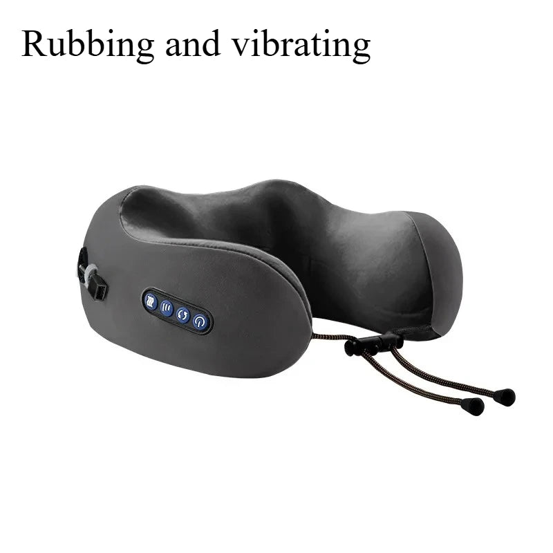 U-shaped Neck Massage Pillow Rubbing Heating Vibration Kneading Electric Neck and Shoulder Massage Protection Relaxing Massager