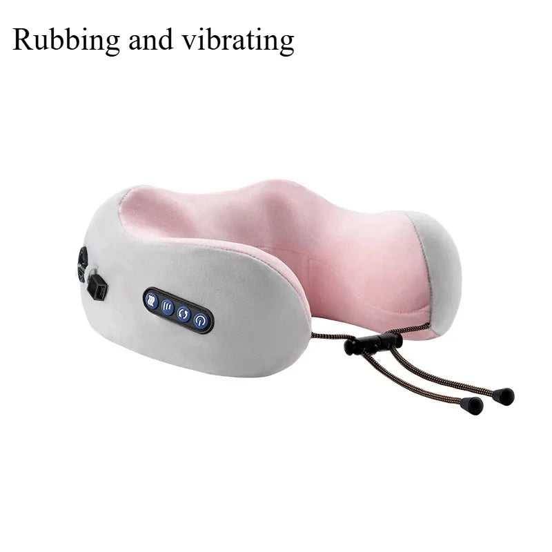 U-shaped Neck Massage Pillow Rubbing Heating Vibration Kneading Electric Neck and Shoulder Massage Protection Relaxing Massager