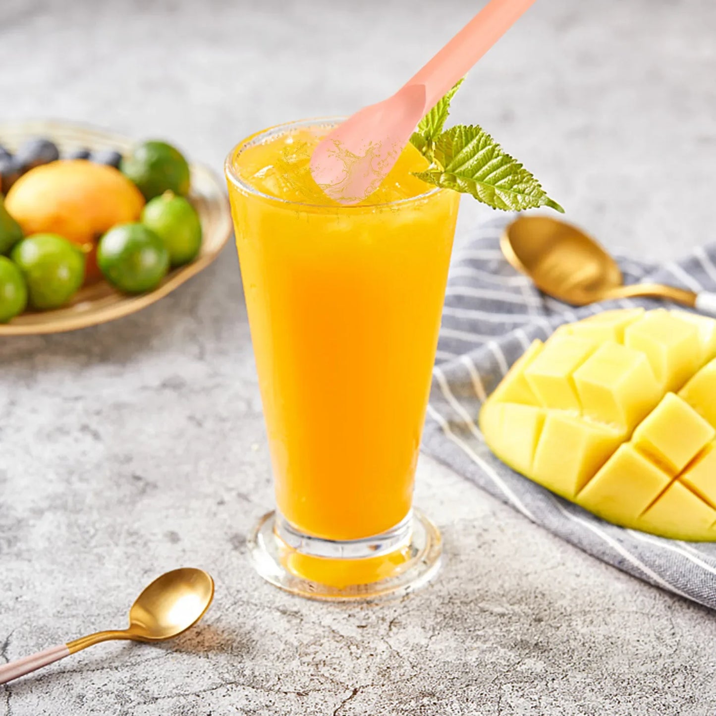 Colorful Spoon Straws – Perfect for Milkshakes, Smoothies & Party Drinks